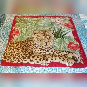 Vintage Salvatore Ferragamo Leopard Print Scarf